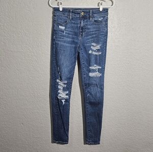 American Eagle Distressed Hi Rise Jeggings